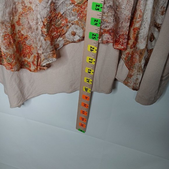 Guido Lombardi Top XXL Drop Sleeve Neutrals Drop Sleeve Relaxed Silk Blend Blous - Picture 3 of 8